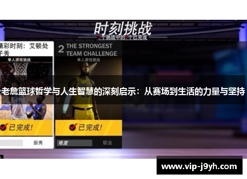 老詹篮球哲学与人生智慧的深刻启示：从赛场到生活的力量与坚持